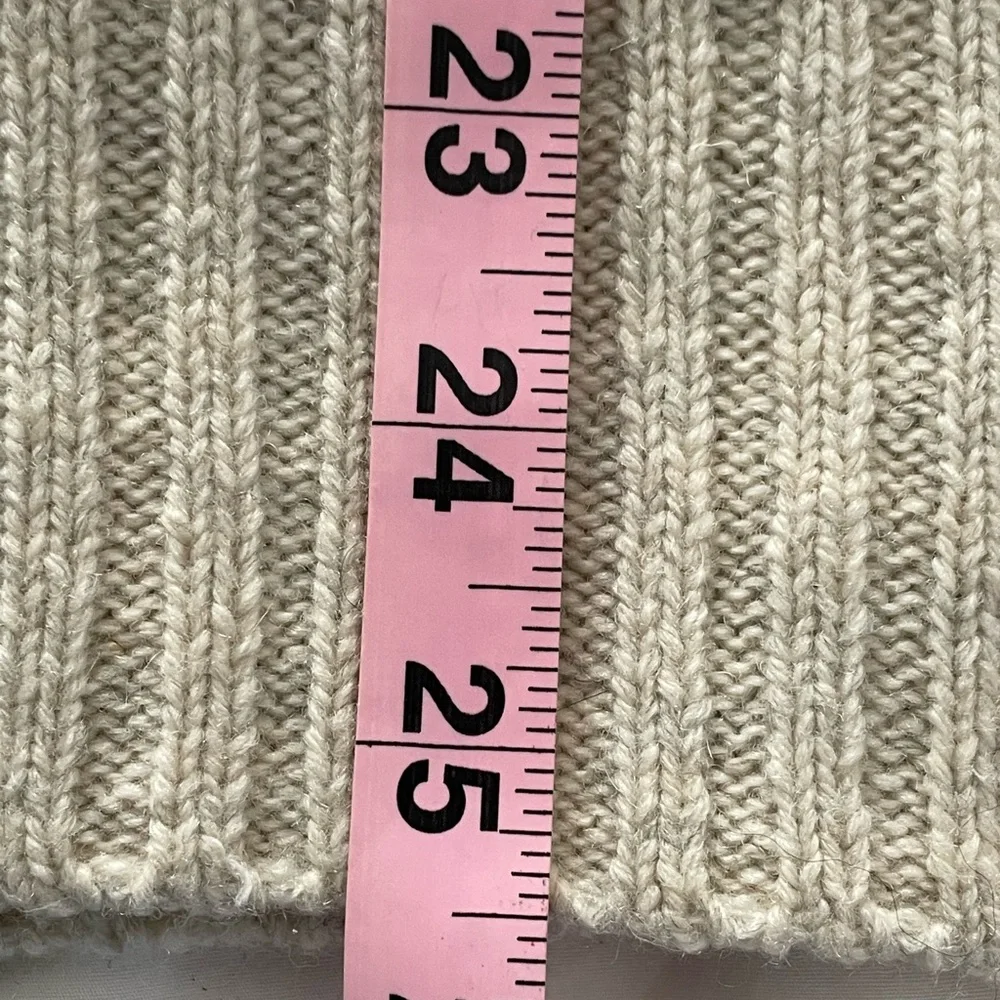 H&M Wool Blend Knit Pullover Sweater Natural Tan NWOT
